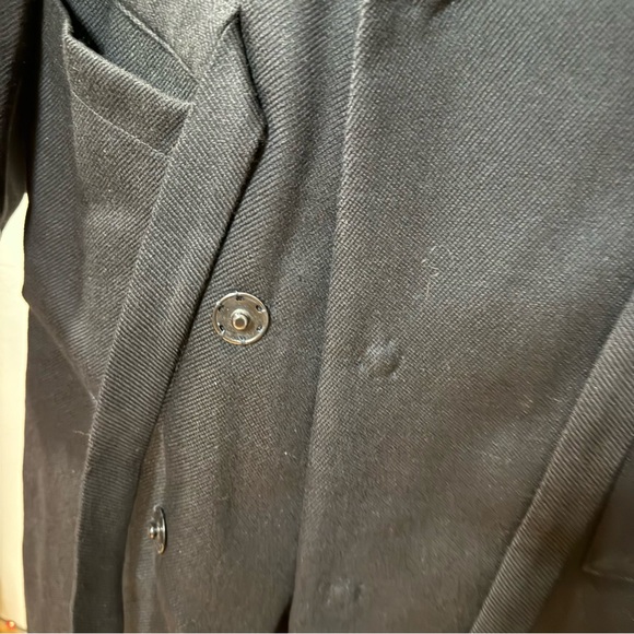 Emilio Renaldi Black Trench Coat with Red and White Details - Picture 15 of 16